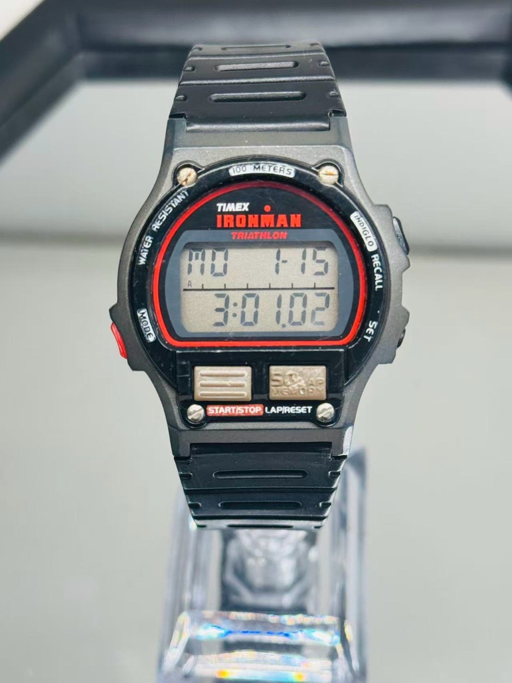 Vintage Timex Ironman Triathlon Digital Men Watch 100M New Battery Working